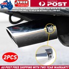 <!--F#f_0-->For Car Stainless Steel Car Rear Exhaust Tail Muffler Pipe Tip Throat Inlet 2PCS<!--F/-->
