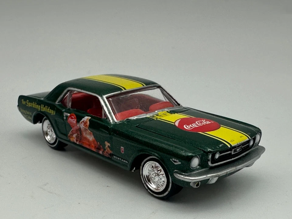 Johnny Lightning Coca Cola 1965 Ford Mustang GT, Green, 1:64, Nice - Image 4 of 4