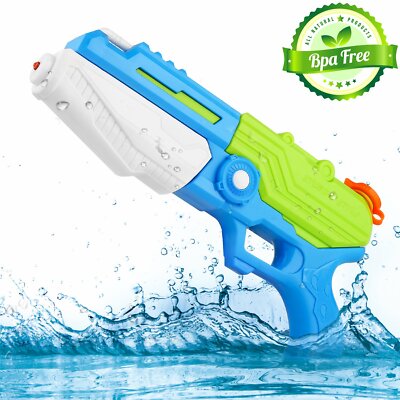 13'' Kids Summer Water Guns Super Soaker, Blaster Squirt  Swimming Pool Toys BLUE