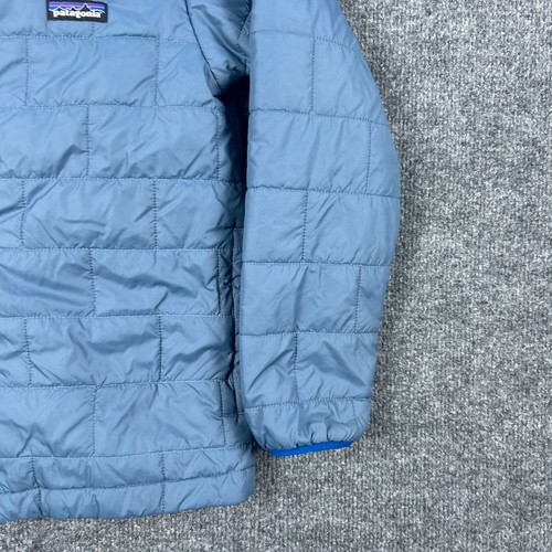 Patagonia Jacket Kids M (10) Blue Long Sleeve Nano Puff Brick Quilt Insulated - Picture 9 of 13
