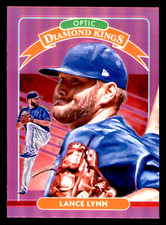 2020 Donruss Optic Lance Lynn Diamond Kings Pink Prizm #21 - Texas Rangers