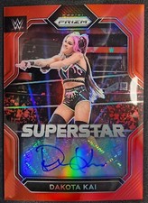 2023 Panini Prizm WWE DAKOTA KAI Superstar Auto Red Prizm /99 #SA-DKI