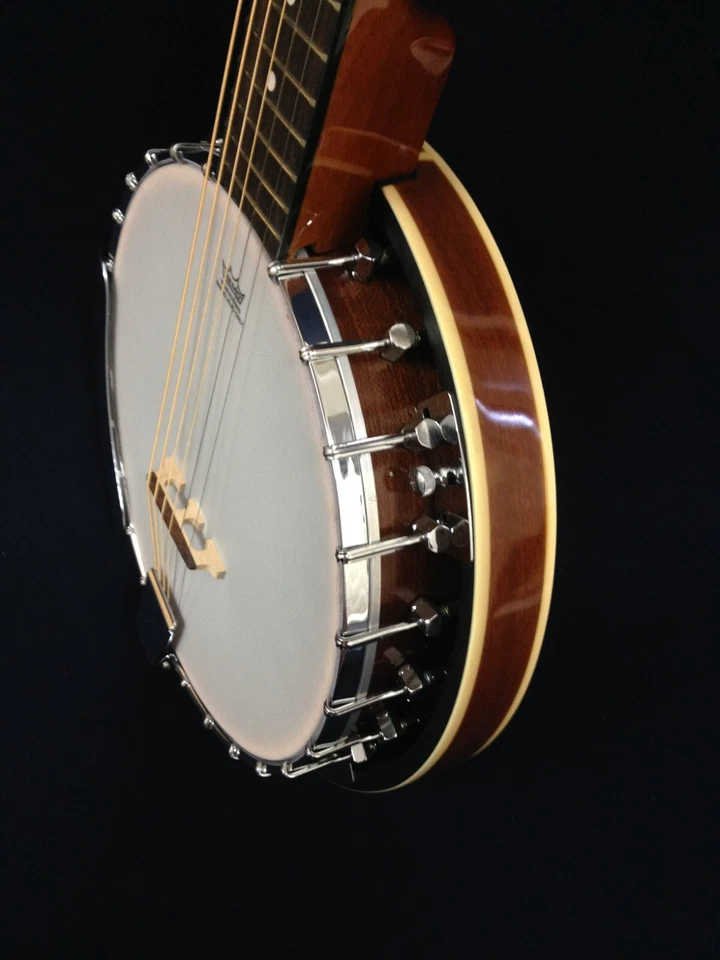 Caraya BJ-006 6-String Mahogany Resonator Banjo w/Arm Rest + Free Gig Bag - Image 4 of 4