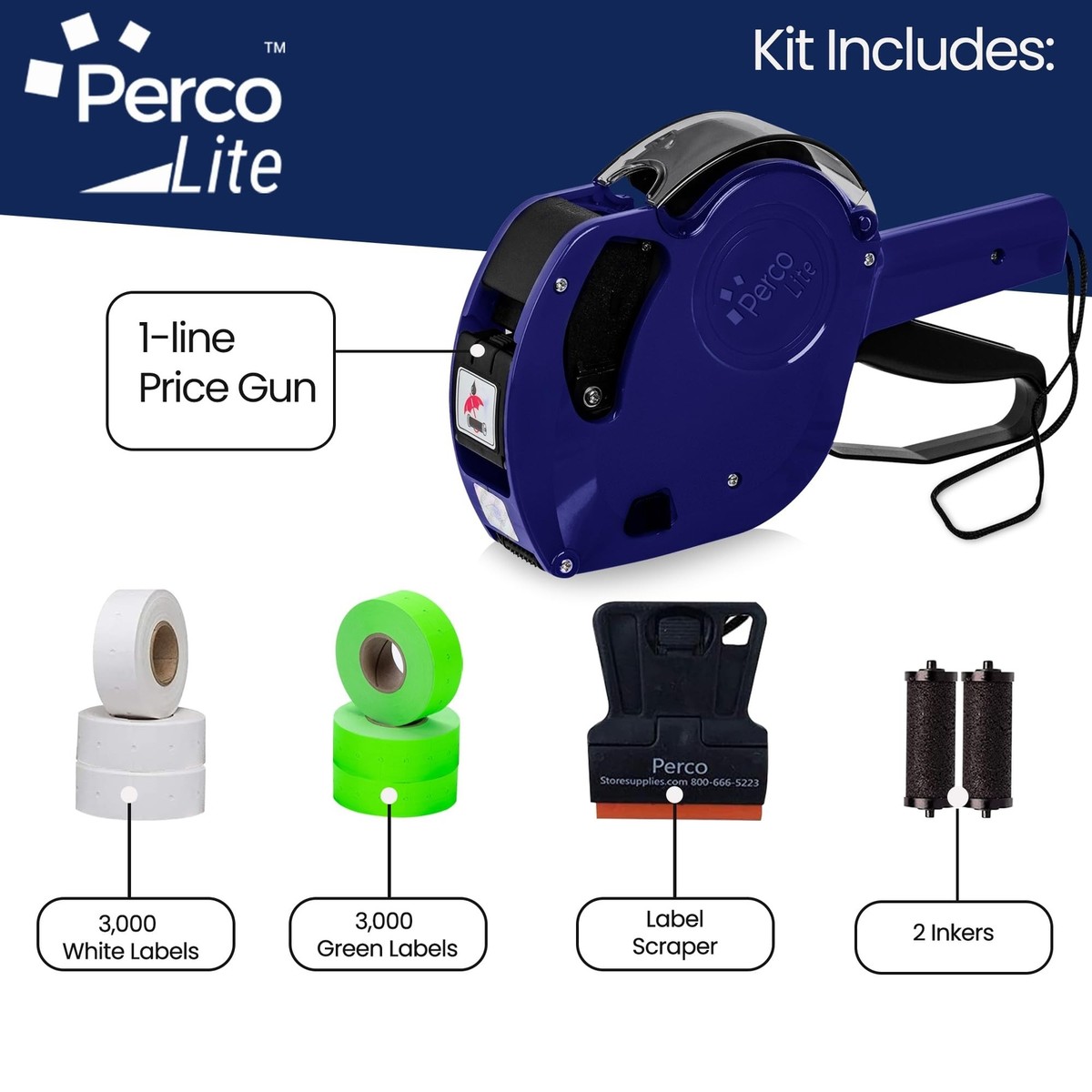 Perco Lite Labeling Kit Perco Lite Price Gun Kit – 1 Line Labeler With ...