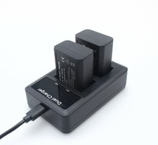 2 x Battery LCD Dual Charger For Sony Alpha SLT- A33 SLT- A35 SLT- A55 SLT-A37