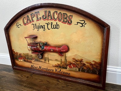 CAPT. JACOBS Flying Club ヴィンテージサインボード
