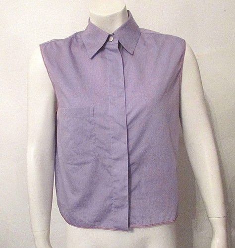 VTG CHANEL 99P Purple Cotton Shirt 38 