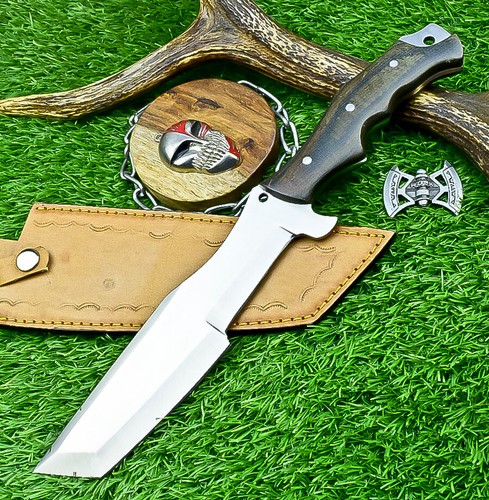 Custom Handmade J2 Steel Camping Hunting Knife TRACKER KNIFE - w/SHEATH -SN-635