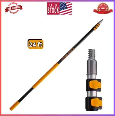 7-24 ft Long Telescopic Extension Pole Multi-Purpose Extendable Pole