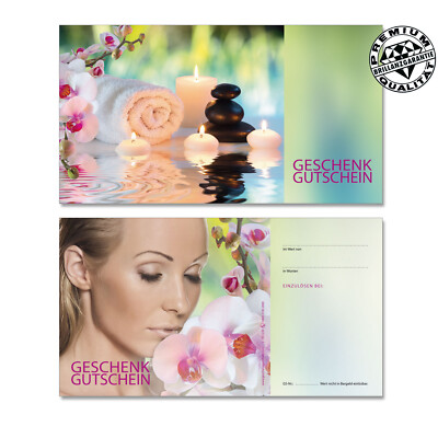 Gutscheinkarten ''Standard'' für Kosmetik, Beauty, Wellness, Massage, Spa KS1233