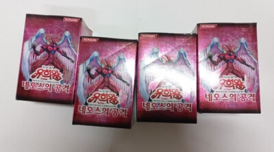 YUGIOH Cards ''Strike of Neos'' Booster Box STON-KR Korean Ver x4