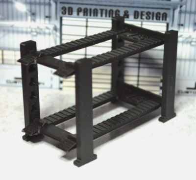 4 Post Lift Hoist - 2 decks 7 positions - Diorama Garage = 3D Printed 1:64 Scale