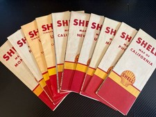 Vintage 1950’s-1960’s Shell Gas Station Maps, Various States Americana