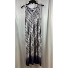 Simply Vera Vera Wang Womens Grey Purple Ombre Maxi Dress Size M Sleeveless