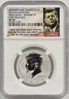 2014 W Silver Kennedy 50C High Relief 50th Ann. Reverse PF 70 First Releases NGC