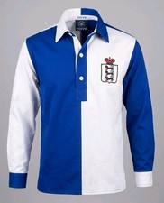 Vtg TOFFS England Football Shirt Men L Blue White Halves Three Lions Retro Rugby