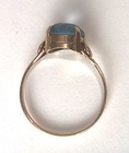 Vintage 14K Gold Cornflower Aquamarine Glass stone Ring size 7.25 8mm — photo 6