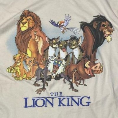 Vintage Disney The Lion King T-Shirt 90s Single Stitch Embroidered