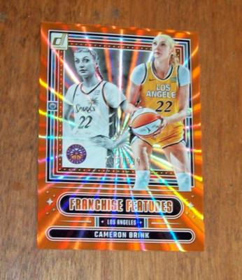 2025 Panini WNBA Donruss Franchise Future Cameron Brink Orange Starbur Card #399