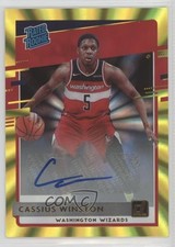 2020-21 Donruss Rated Rookies Yellow Laser Signatures Cassius Winston Auto 0ja4