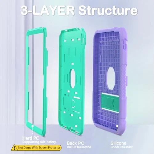 AVAWO CASE FOR NEW IPAD A16 11TH GENERATION 11" 2025 IPAD 10" 2022 - PURPLE/TEAL - Image 3 of 4