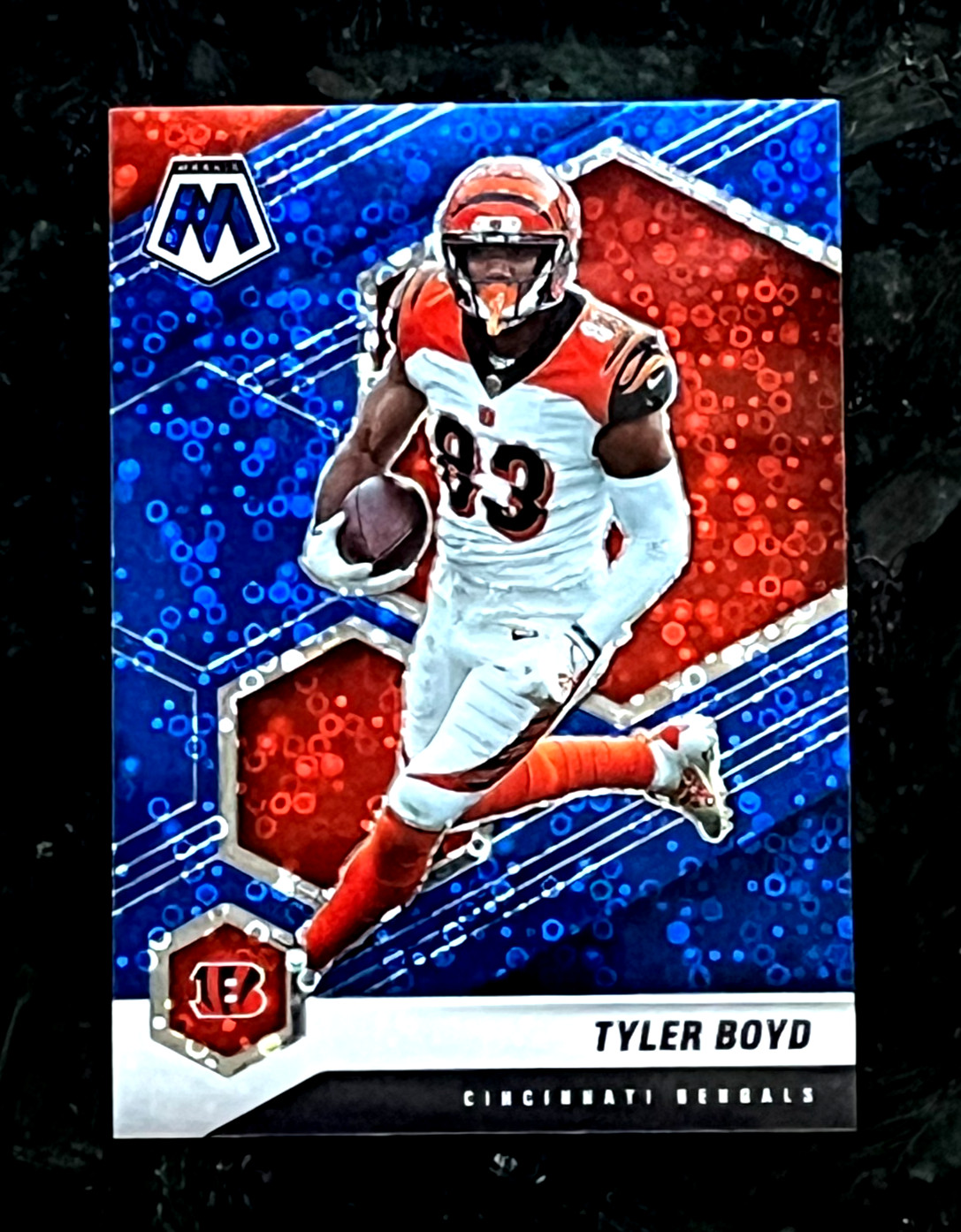 2021 Panini Mosaic Tyler Boyd 34/75 Blue No Huddle Disco Prizm Bengals #51