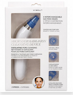 Microdermabrasion Cleansing Device Facial Pore Vacuum Blackhead Remover 4 Heads