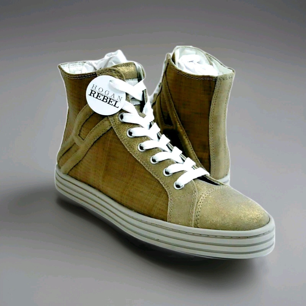 HOGAN REBEL スニーカー Hogan Sneakers Rebel High Top Low Polacco Fabric/Cowhide