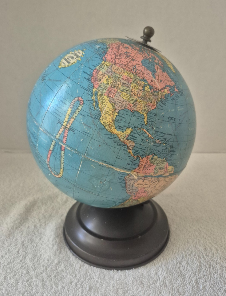 Replogle Vintage 8" Standard World Globe, 1940's