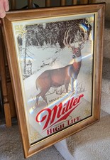 Rare MINNESOTA Miller High Life Deer Mirror, ...