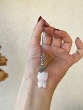 One of a Kind - Cute Phone Charm - Handmade Jadeite Hello Kitty Phone Charm