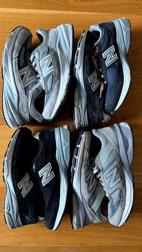 4x New Balance 990 V3/V5/V6 44,5 used grau/blau/schwarz NP:1000€