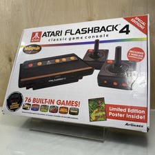 Atari Flashback 4 Classic Retro Video Game Console 75 Games w/ Centipede Poster