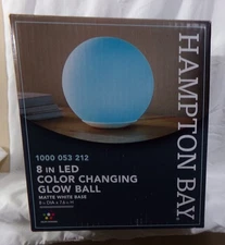 HAMPTON BAY 8" LED 7 COLOR CHANGING GLOW BALL LAMP