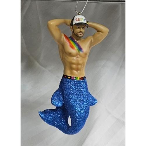 December Diamonds Rainbow Merman Ornament