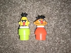 Vintage Fisher Price Little People Sesame Street Bert & Ernie Figures Rare