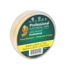 Duck 299017 Yellow Vinyl Electrical Tape 3/4 W in. x 66 L ft. Pack of 12 