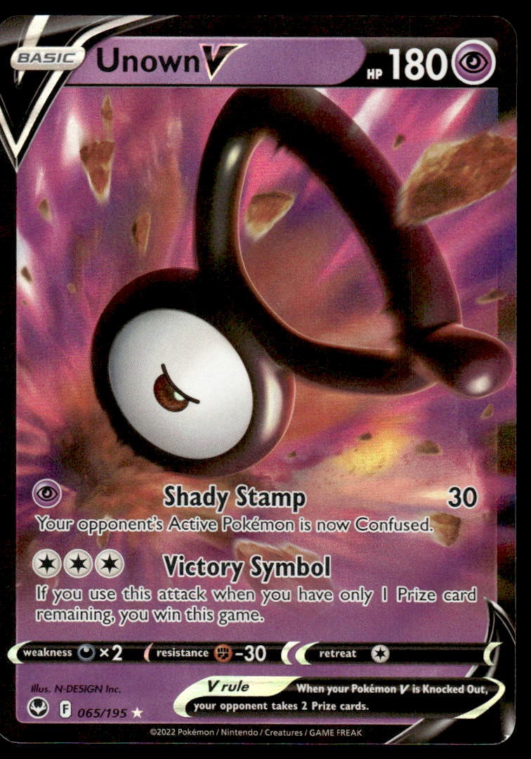 Pokemon TCG Silver Tempest #065/195 Unown V NM