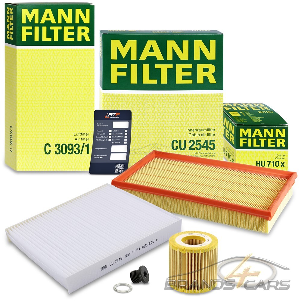 MANN-FILTER ÖLfilter Luftfilter Innenraumfilter Pollenfilter +Schraube 32220599-image