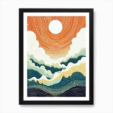 Dreamy Dimensions; Risograph Abstra gerahmtes Wandbild Poster Leinwanddruck Bild