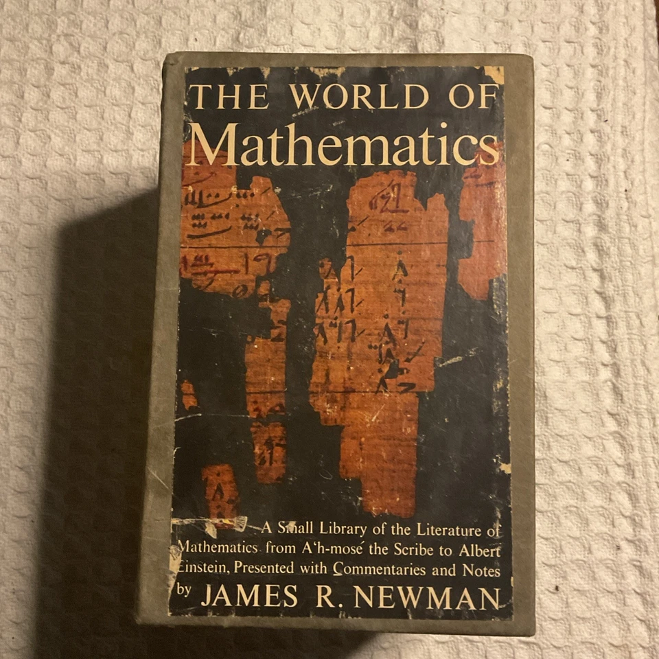 The World of Mathematics by James R. Newman 1956 Vintage Hardcover Slipcase Set - Image 2 of 4