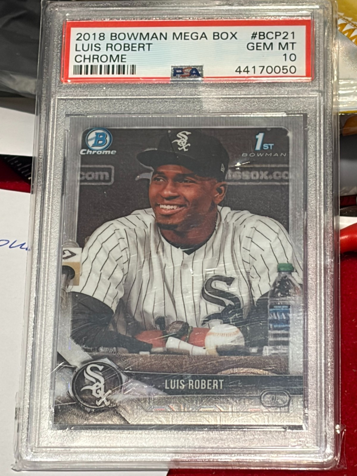 LUIS ROBERT 2018 Bowman Chrome Mega Box PSA 10 Gem Mint Rookie (NY METS  RC)