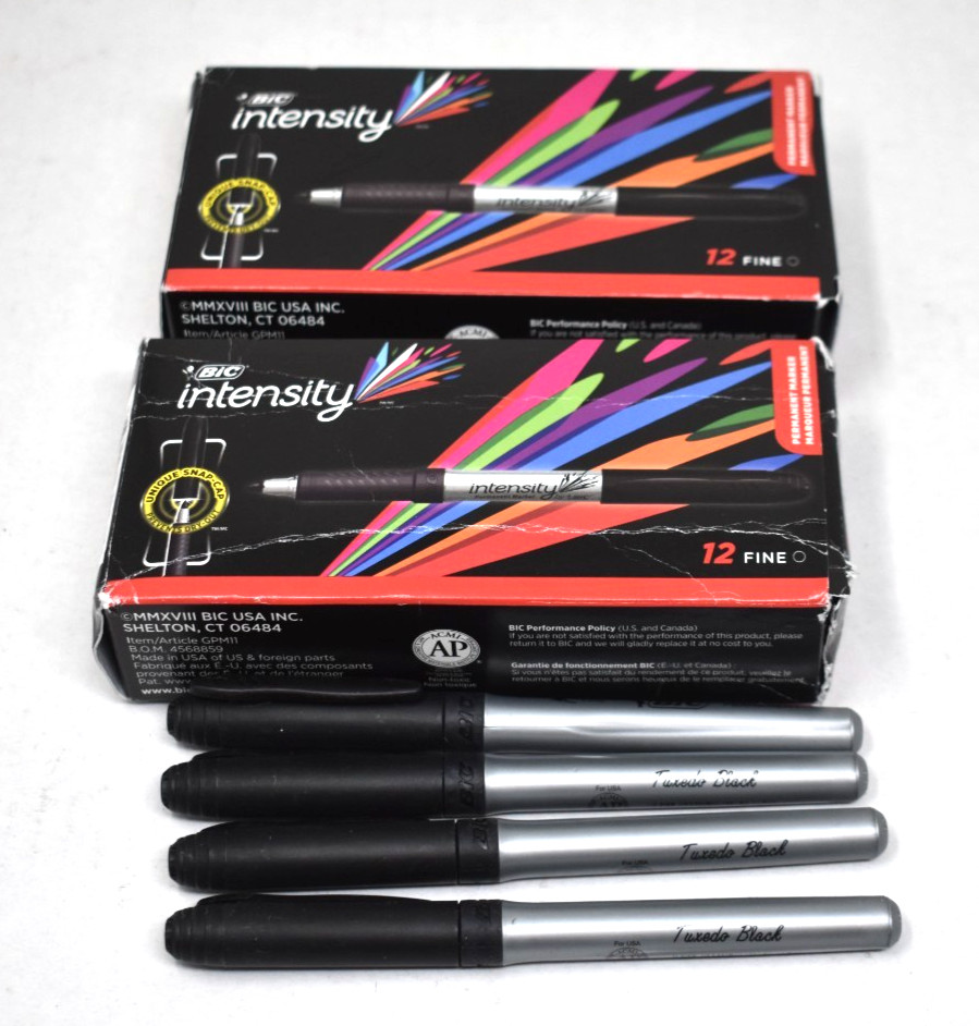 Wholesale Bulk Lot of 28 BIC Intensity Fine Point Black Perm