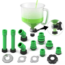 No-Spill Coolant Funnel Kit,Spill Proof Funnel Bleeder with Adapters.Universal F