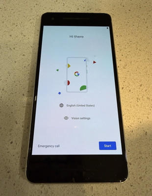 Google Pixel 2 64GB White Unlocked Android 11 Smartphone Fully Functional
