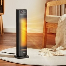 Midea 23 Inch Electric Heater 2000W Ceramic Space Heater Remote Control 3 Modes