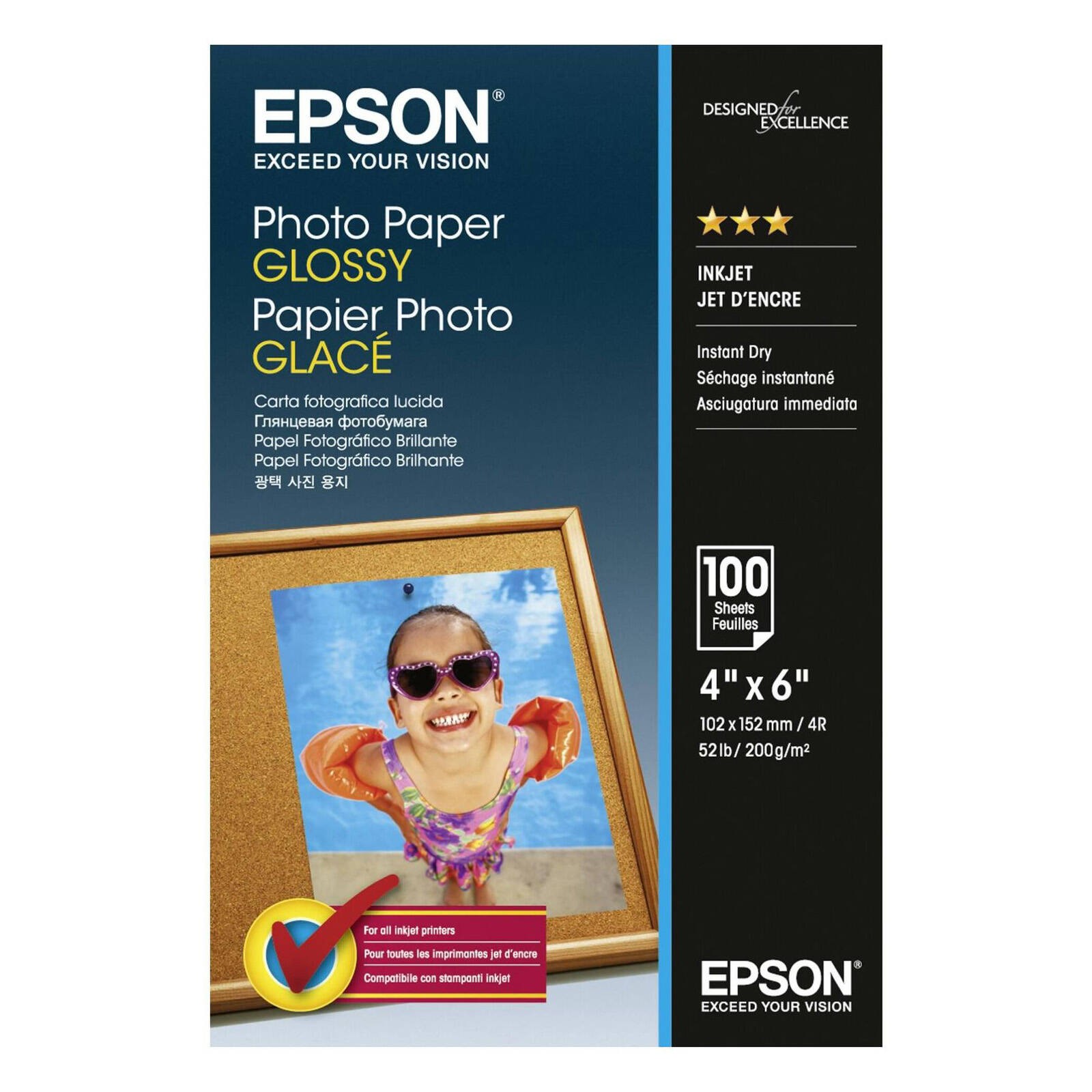 Epson 6x4 (10x15cm) 200gsm Glossy Photo Paper - 100 Sheets (C13S042548) - Image 3