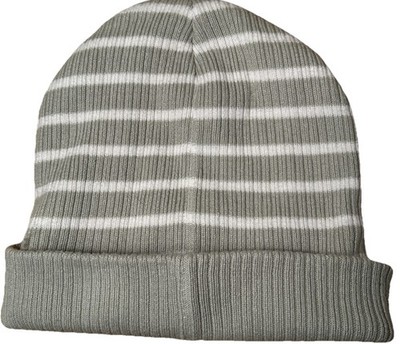 HM 18mos-2T Beanie Hat Baby Originals Striped Winter Toddler Sage Green Snow