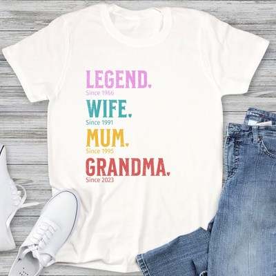 #26 Personalised Mum Wife Grandma Shirt, Mothers Day Gift, For Mom, Nan, Nana, G