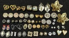 30 Pairs Vintage Mod Pierced Stud Earrings Lot Mixed Costume Jewelry Bulk #7